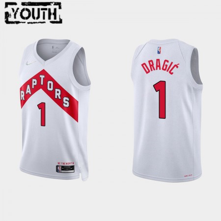 Maillot Basket Toronto Raptors Goran Dragic 1 Nike 2021-22 Association Edition 75th Anniversary Diamond Swingman - Enfant
